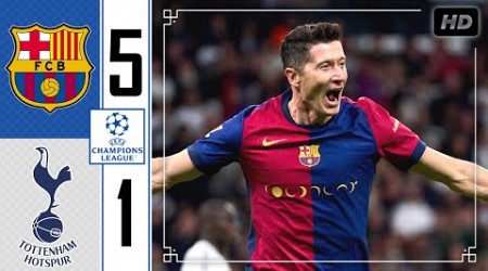 Barcelona vs Tottenham 5-1 • Champions League Highlights &amp; All Goals 2024 • Hasil Bola Tadi Malam