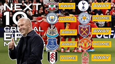 Liverpool • Next 10 Important EPL Matches 2024-25