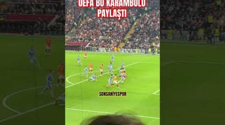 UEFA Avrupa Ligi,Galatasaray Tottenham maçında yaşanan karambolü paylaştı ve atmosfere dikkat çekti.