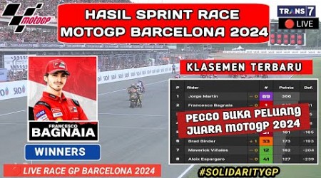 Hasil MotoGP Hari ini - Hasil Sprint Race Gp Barcelona 2024 - klasemen Motogp 2024 - Jadwal Motogp