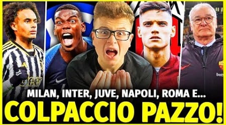 POGBA ALL&#39;INTER? IL MILAN BLOCCA RICCI? ZIRKZEE PROPOSTO ALLA JUVE! NUOVA IDEA NAPOLI! ROMA-RANIERI!