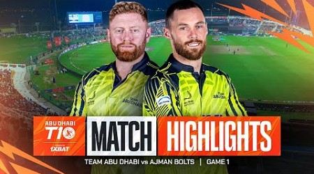 2024 Abu Dhabi T10 I Match 1 Highlights: Team Abu Dhabi vs Ajman Bolts | Season 8