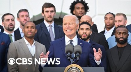 Boston Celtics visit White House to celebrate NBA championship | CBS News