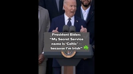 #shorts President Joe Biden shares his secret service name is &#39;Celtic&#39; | Celtics White House visit