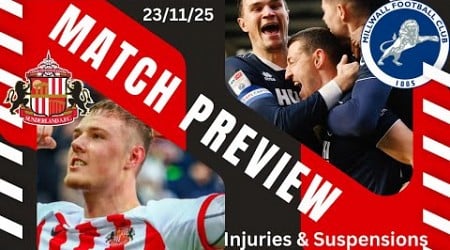 Millwall v Sunderland Match Preview - Injuries and Suspensions Galour