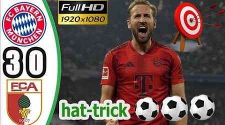 Harry Kane&#39;s Hat-Trick Heroics! Bayern München vs Augsburg (3-0)| Highlights I Bundesliga 2024/25