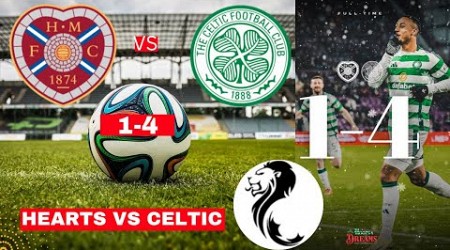 Hearts vs Celtic 1-4 Live Scottish Premiership Football Match Score Commentary Highlights 2024 FC