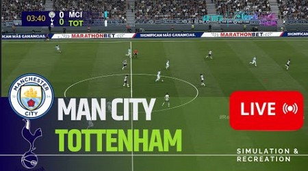 Manchester City vs Tottenham Hotspur LIVE Premier League 24/25 Full Match - Video Game Simulation