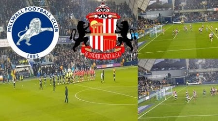 Millwall vs sunderland vlog/highlights/ Millwall score last minute equaliser to draw vstop of league