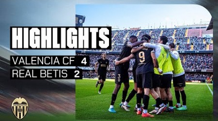 VALENCIA CF 4 - 2 REAL BETIS | RESUMEN DEL PARTIDO - JORNADA 14 DE LALIGA EA SPORTS 2024-2025