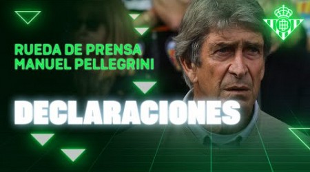 Rueda de prensa de Manuel Pellegrini tras el #ValenciaRealBetis 