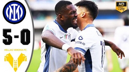 Inter Milan vs Verona 5-0 Highlights &amp; All Goals 2024 HD