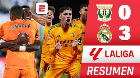 REAL MADRID GOLEÓ 3-0 a LEGANÉS. GOLES de MBAPPÉ, VALVERDE Y BELLINGHAM. VINICIUS asistió | La Liga