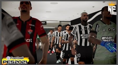 BOTAFOGO X VITÓRIA | Brasileirão Série A 2024 ⚽ Gameplay Simulaçao PES 2021