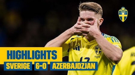 Highlights | Sverige – Azerbajdzjan 6-0 | Fyra mål av Gyökeres!