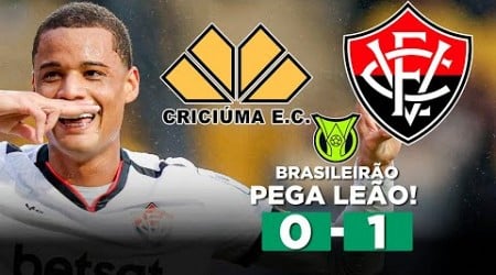 VITÓRIA VENCE O CRICIÚMA FORA DE CASA E RESPIRA NO BRASILEIRÃO! CRICIÚMA 0 x 1 VITÓRIA | Narração