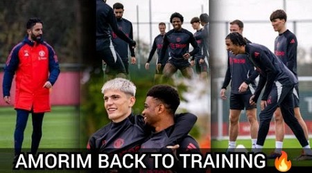 Ruben Amorim lead Training ahead of Europa league | Amad Dialo, Mainoo, Yoro, Fernandez, Urgate Shaw