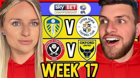 CHAMPIONSHIP WEEK 17 PREDICTIONS