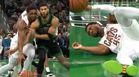 Jayson Tatum takes out Donovan Mitchell with shoulder as Celtics end Cavs 15-0 start