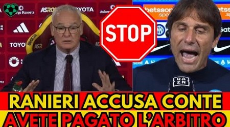 Ranieri sbotta con Conte e il Napoli in diretta: Si lamenta quando vuole lui oggi era in mala fede!