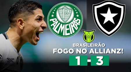 BOTAFOGO VENCE O PALMEIRAS NO ALLIANZ E RETOMA A LIDERANÇA DO BRASILEIRÃO! PALMEIRAS 1 x 3 BOTAFOGO