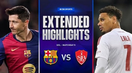 Barcelona vs. Brest: Extended Highlights | UCL League Phase MD 5 | CBS Sports Golazo