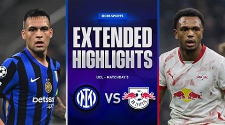 Inter vs. RB Leipzig: Extended Highlights | UCL League Phase MD 5 | CBS Sports Golazo