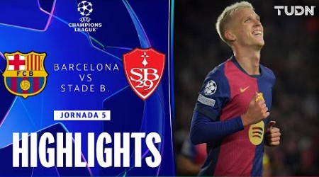 HIGHLIGHTS - Barcelona vs Stade Brestois | UEFA Champions League 24/25 | TUDN