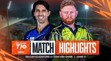 2024 Abu Dhabi T10 I Match 11 Highlights: Deccan Gladiators vs Team Abu Dhabi | Season 8