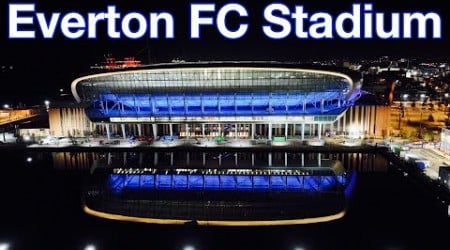 NEW Everton FC Stadium at Bramley Moore Dock AT NIGHT