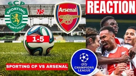 Sporting CP vs Arsenal 1-5 Live Champions league Football UCL Match Score Highlights Gunners Vivo