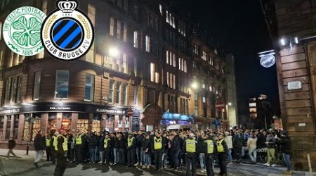 Club Brugge Fans Get Police Escort Through Glasgow For Celtic Champions League Game