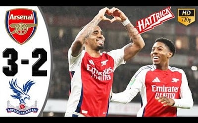 Arsenal vs Crystal Palace 3-2 Highlights &amp; All Goals | EFL Cup 2024 