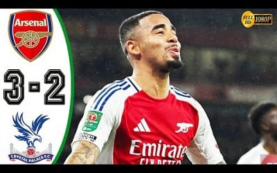 Arsenal vs Crystal Palace 3-2 Highlights &amp; All Goals 2024 HD