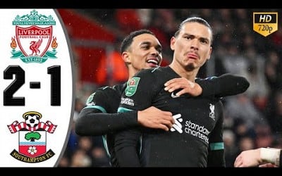 Liverpool vs Southampton 2-1 Highlights &amp; All Goals | EFL Cup 2024 | Quarter-Finals