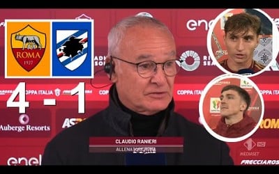 Claudio Ranieri Baldanzi aelemaekers Intervista Post Roma 4 vs 1 Sampdoria 18/12/2024