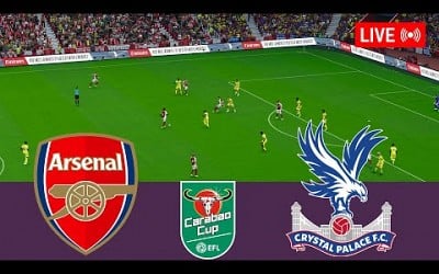 Arsenal vs Crystal Palace LIVE. EFL Cup 2024 Quarterfinals Full Match - Simulation Video Games