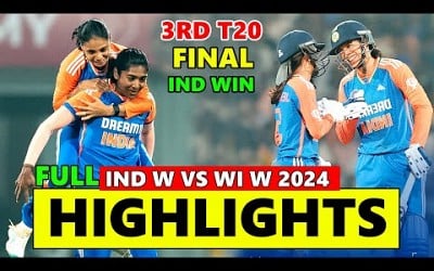 India Vs West Indies Women 3rd T20 Full Match Highlights 2024 | Wi vs Ind Highlights