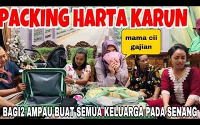 PACKING HARTA KARUN DI BAWA BARCELONA &amp; BAGI2 ANGPAU BUAT SEMUA KELUARGA SEMUA SENANG! ADA YG GAJIAN