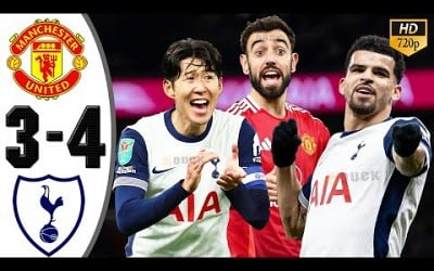 Manchester United vs Tottenham 3-4 Highlights &amp; All Goals | EFL Cup 2024 | Quarter-Finals