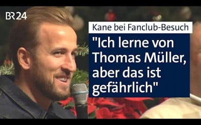 Harry Kane auf Weihnachtsfeier des FC Bayern-Fanclubs Mietraching | Abendschau | BR24