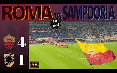 [4K] ROMA 4-1 SAMPDORIA [1st.HALF]｜COPPA ITALIA 2024-25 ROUND OF 16｜18/12/2024