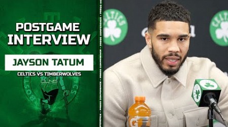 Jayson Tatum CLARIFIES Relationship with Anthony Edwards | Celtics vs Timberwolves Postgame