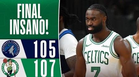 BROWN faz 29 pontos, CELTICS seguram reação incrível dos WOLVES e vencem | MELHORES MOMENTOS