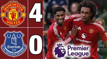 Manchester United vs Everton (4-0) premier league all Goals and Extended Highlights 2025