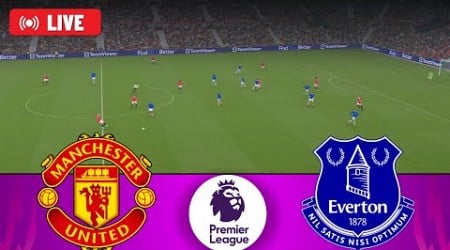 MANCHESTER UNITED vs EVERTON LIVE | English Premier League 2024-25 | Watch Along &amp; eFootball Match