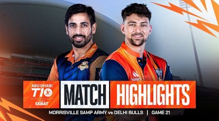 2024 Abu Dhabi T10 I Match 21 Highlights: Morrisville Samp Army vs Delhi Bulls | Season 8