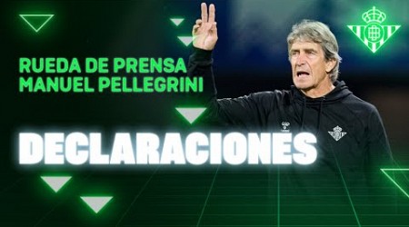 Rueda de prensa de Manuel Pellegrini tras el #RealSociedadRealBetis 