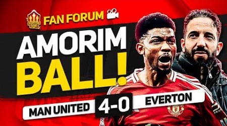 Amorim Ball Arrives! Amad CLASS Again! Man United 4-0 Everton | LIVE Fan’s Forum