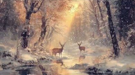 Winter Serenity ❄️ Peaceful Celtic Music with a Snowy Forest Scene